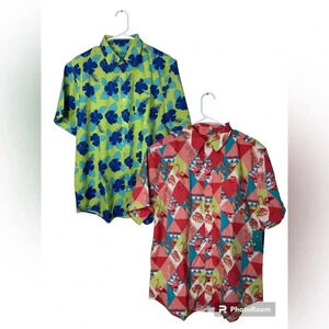 Joe Marlin L Tropical Shirts Hawaii Lot of 2